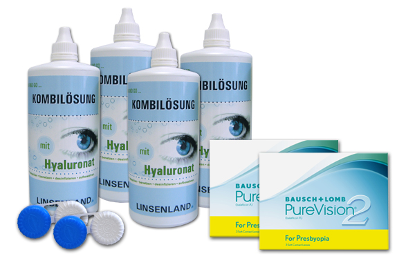 PureVision 2 HD Presbyopia und Linsenland Kombilsung Hyaluronat
